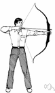 archer - a person who is expert in the use of a bow and arrow