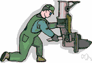 service man - a skilled worker whose job is to repair things