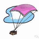 airdrop - delivery of supplies or equipment or personnel by dropping them by parachute from an aircraft