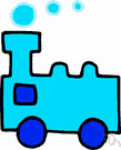 choo-choo - a child's word for locomotive