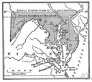 Chesapeake Bay - a large inlet of the North Atlantic between Virginia and Maryland