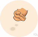 footfall - the sound of a step of someone walking