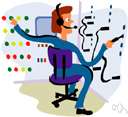 switchboard - telephone central where circuits are completed with patchcords
