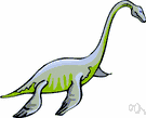 plesiosaur - extinct marine reptile with a small head on a long neck a short tail and four paddle-shaped limbs