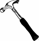 clawhammer - a hammer with a cleft at one end for pulling nails