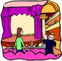 theater - a building where theatrical performances or motion-picture shows can be presented