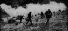 battleground - a region where a battle is being (or has been) fought