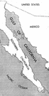 Baja California - a mountainous peninsula on northwest Mexico