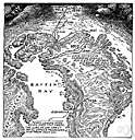 Baffin Bay - a body of water between Greenland and northeastern Canada
