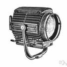 Fresnel lens - lens composed of a number of small lenses arranged to make a lightweight lens of large diameter and short focal length