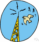 radio aerial - omnidirectional antenna comprising the part of a radio receiver by means of which radio signals are received