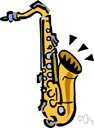 saxophone - a single-reed woodwind with a conical bore