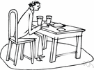 table service - tableware consisting of a complete set of articles (silver or dishware) for use at table