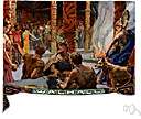 Valhalla - (Norse mythology) the hall in which the souls of heros slain in battle were received by Odin