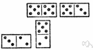 dominoes - any of several games played with small rectangular blocks