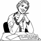 pawnbroker's shop - a shop where loans are made with personal property as security