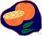 orange - round yellow to orange fruit of any of several citrus trees
