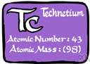 Tc - a crystalline metallic element not found in nature