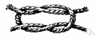 reef knot - a square knot used in a reef line