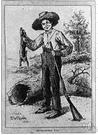 Huck Finn - a mischievous boy in a novel by Mark Twain