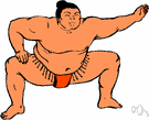 sumo wrestler - a wrestler who participates in sumo (a Japanese form of wrestling)