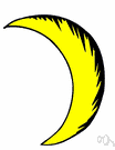 crescent - any shape resembling the curved shape of the moon in its first or last quarters