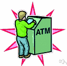 acquirer - the financial institution that dispenses cash in automated teller machines and collects a fee from the bank that issued the credit card