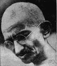 Mohandas Karamchand Gandhi - political and spiritual leader during India's struggle with Great Britain for home rule