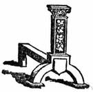 dog-iron - metal supports for logs in a fireplace