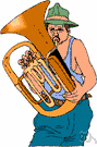 bass horn - the lowest brass wind instrument