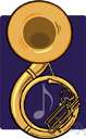 sousaphone - the lowest brass wind instrument