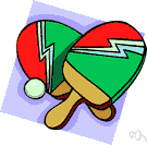 table-tennis racquet - paddle used to play table tennis