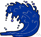rolling wave - a long heavy sea wave as it advances towards the shore