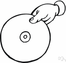 disc - (computer science) a memory device consisting of a flat disk covered with a magnetic coating on which information is stored