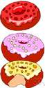 doughnut - a small ring-shaped friedcake