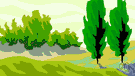 grassland - land where grass or grasslike vegetation grows and is the dominant form of plant life