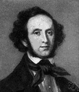 Felix Mendelssohn - German musician and romantic composer of orchestral and choral works (1809-1847)