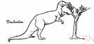 trachodont - large duck-billed dinosaur of the Cretaceous period
