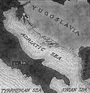 Adriatic - an arm of the Mediterranean between Slovenia and Croatia and Montenegro and Albania on the east and Italy on the west
