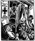 First World War - a war between the allies (Russia, France, British Empire, Italy, United States, Japan, Rumania, Serbia, Belgium, Greece, Portugal, Montenegro) and the Central Powers (Germany, Austria-Hungary, Turkey, Bulgaria) from 1914 to 1918