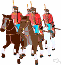 horse cavalry - troops trained to fight on horseback