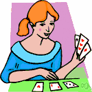 card game - a game played with playing cards