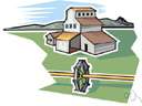 granary - a storehouse for threshed grain or animal feed