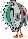portable circular saw - a circular saw that is portable and is operated with a hand grip