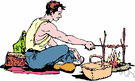 turnspit - a roasting spit that can be turned