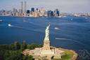 Bedloe's Island - an island in New York Bay to the southwest of Manhattan where the Statue of Liberty stands