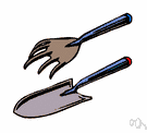 garden trowel - a trowel used by gardeners