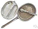 mess kit - kit containing a metal dish and eating utensils