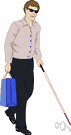 blind person - a person with a severe visual impairment