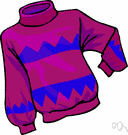 pullover - a sweater that is put on by pulling it over the head